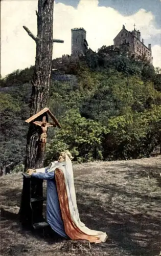 Ak Lutherstadt Eisenach in Thüringen, Wartburg, Heilige Elisabeth im Gebet