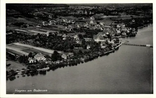 Ak Hagnau am Bodensee, Luftaufnahme