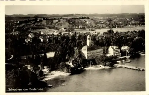 Ak Bad Schachen Lindau am Bodensee Schwaben, Fliegeraufnahme