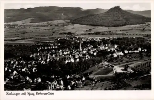 Ak Hechingen im Zollernalbkreis, Luftaufnahme