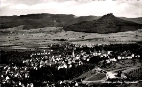 Ak Hechingen im Zollernalbkreis,  Hohenzollern, Landschaft, Schwarz-Weiß-Foto