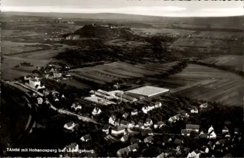 Ak Tamm bei Ludwigsburg, Luftaufnahme