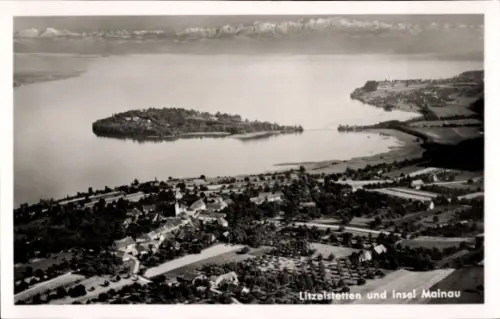 Ak Litzelstetten Konstanz am Bodensee, Fliegeraufnahme, Insel Mainau