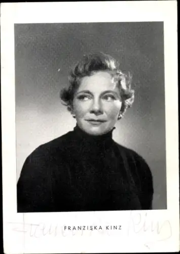 Ak Schauspielerin Franziska Kinz, Portrait, Autogramm