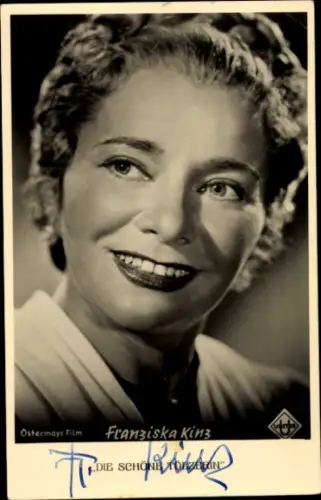 Ak Schauspielerin Franziska Kinz, Die schöne Tölzerin, Portrait, Autogramm