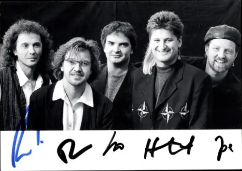 Autogrammkarte Pop Band Pur, Portrait, Autogramme