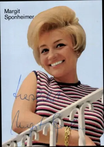 AK Sängerin Margit Sponheimer, Portrait, Autogramm
