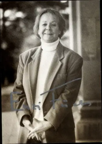 Autogrammkarte Schauspielerin Enzi Fuchs, Portrait, Autogramm