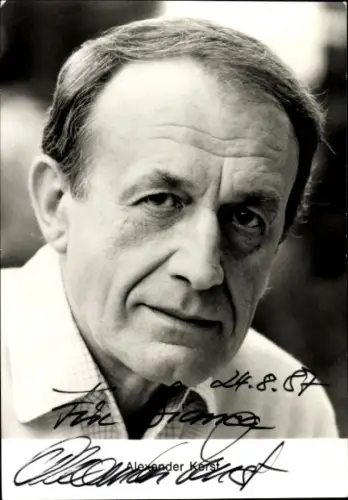 Autogrammkarte Schauspieler Alexander Kerst, Portrait, Autogramm