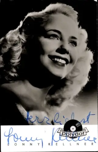 Ak Sängerin Lonny Kellner, Portrait, Autogramm, Polydor