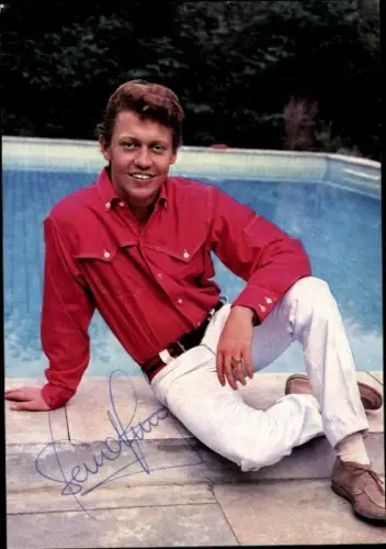 Autogrammkarte Sänger Bernd Spier, Portrait, Autogramm