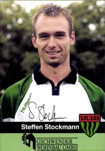 Autogrammkarte Fußballer Steffen Stockmann, 1. FC Schweinfurt 05, Autogramm