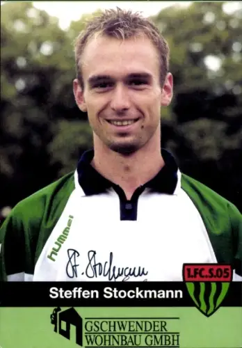 Autogrammkarte Fußballer Steffen Stockmann, 1. FC Schweinfurt 05, Autogramm