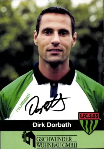 Autogrammkarte Fußballer Dirk Dorbath, 1. FC Schweinfurt 05, Autogramm