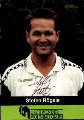 Autogrammkarte Fußballer Steffen Rögele, 1. FC Schweinfurt 05, Autogramm