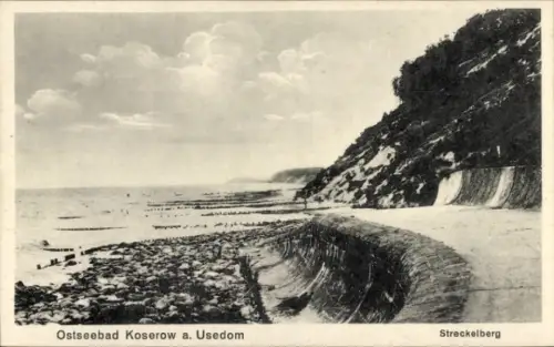 Ak Ostseebad Koserow auf Usedom, Streckelberg, Küste