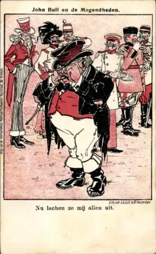 Ak John Bull en de Mogendheden, Nu lachen ze mijn allen nuit