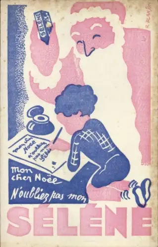 Künstler CPA Reklame Selene