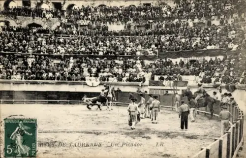 CPA Course de taureaux, Picador