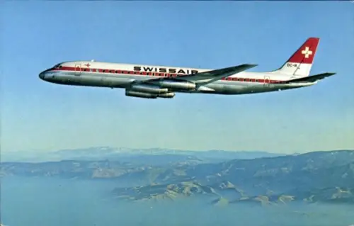 Ak Swissair, McDonnell Douglas DC 8 62, Passagierflugzeug