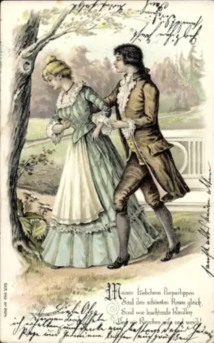 Litho Liebespaar, Liebesgedicht