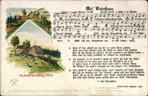 Künstler Lied Ak Günther, Anton, Gottesgab, Mei Vaterhaus, Mundart Nr 18