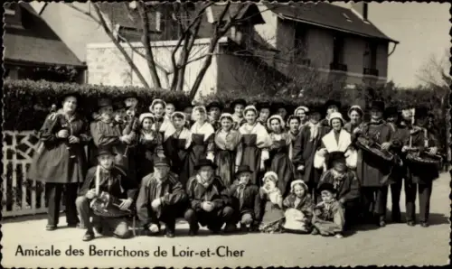Ak Loir et Cher, Berrichons, Gruppe in Tracht, Musiker