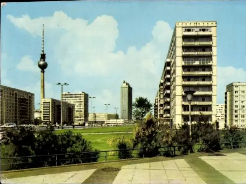 Ak Berlin Mitte, Alexanderplatz, Hochhäuser, Fernsehturm