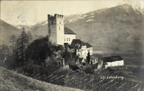Ak Imst in Tirol, Schloss Lebenberg, Berglandschaft,  
