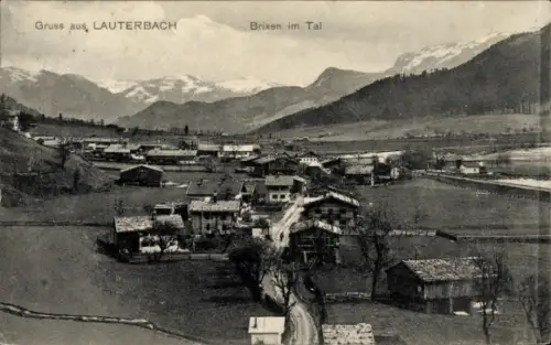Ak Lauterbach Brixen im Thale Tirol, Landschaft mit Bergen, Häusern, Bäumen,  Brixen im Tal