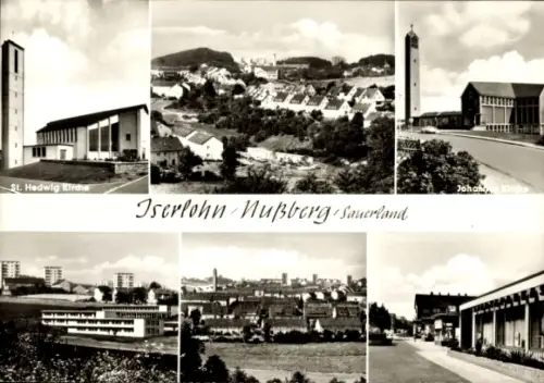 Ak Iserlohn im Märkischen Kreis, Franzosenhohl, St. Hedwig Kirche, Johan Kirche,  Sauerland, Land