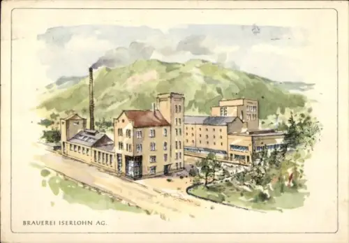 Ak Iserlohn im Märkischen Kreis, Franzosenhohl, Brauerei Iserlohn AG, Gebäude, Landschaft, Fabrik