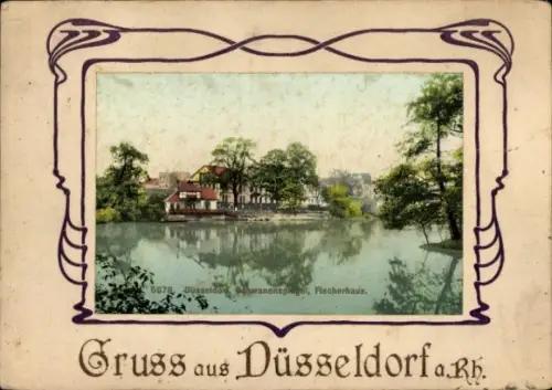 Passepartout Ak Düsseldorf am Rhein, Fischerhaus