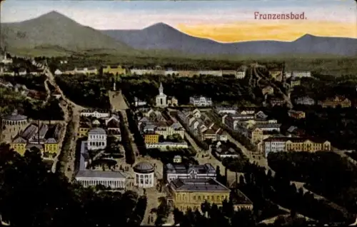 Ak Františkovy Lázně Franzensbad Region Karlsbad, Panorama