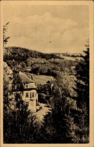 Ak Tachov Tachau Region Pilsen, Teilansicht einer Villa