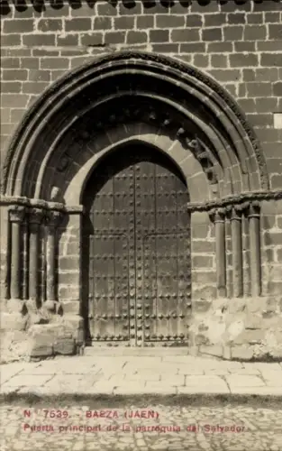 Ak Jaén Andalusien, Puerta principal de la parroquia dal Salvador