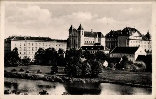 Ak Znojmo Znaim Südmähren, Kloster, Fluss, Bäume, Landschaft, Znaim a. Thaya