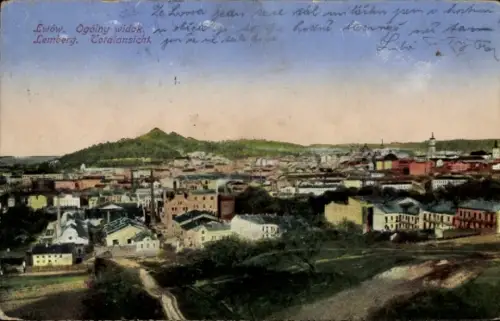 Ak Lwiw Lwów Lemberg Ukraine, Gesamtansicht