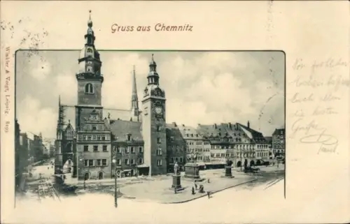 Ak Chemnitz in Sachsen, Rathaus