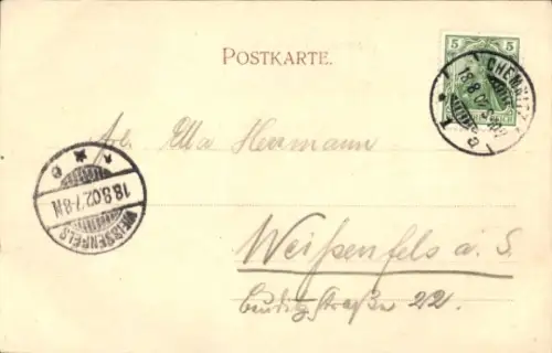 Ak Chemnitz in Sachsen, Rathaus