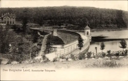 Ak Ronsdorf Wuppertal in Nordrhein Westfalen, Talsperre