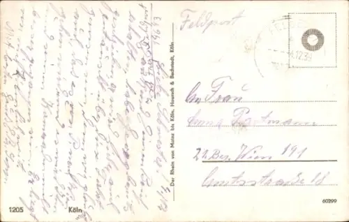 Ak Köln am Rhein, Rheinansicht, Dampfer