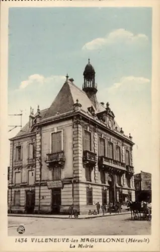 Ak Villeneuve lès Maguelone Hérault, Rathaus