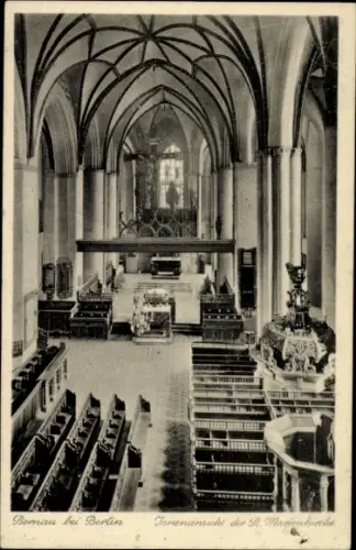 Ak Bernau bei Berlin, Innenansicht der Magenkirche, Bernau bei Berlin