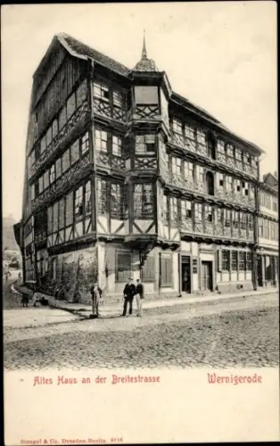 Ak Wernigerode im Harz, Haus an der Breitestrasse,   Architektur, Stengel & Co.