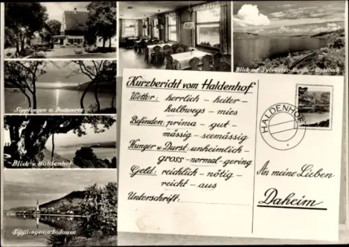 Ak Sipplingen am Bodensee, Haldenhof, Panorama, Sylvester-Kapelle