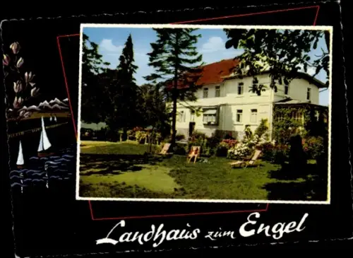 Ak Nonnenhorn am Bodensee, Landhaus zum Engel, Garten mit Liegen, Bäume, nmotiv