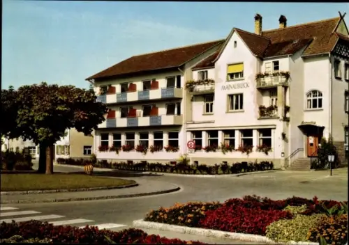 Ak Uhldingen Mühlhofen am Bodensee, Hotel Mainaublick