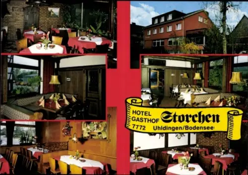 Ak Uhldingen Mühlhofen am Bodensee, Hotel Gasthof Storchen