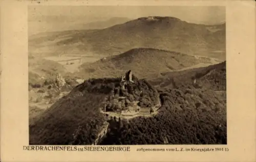 Ak Königswinter am Rhein, Drachenfels, Drachenfels, Siebengebirge, Aufnahme aus Kriegsjahren 1914